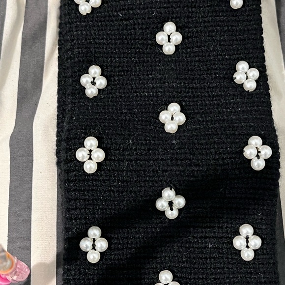 ❌ON SALE❌LELE SADOUGHI NWT AUTHENTIC PEARLS EMBELLISHED RIBBED KNIT EAR WARMER - Picture 9 of 12